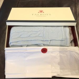 Pale sky blue cashmere scarf by Talbots NWT